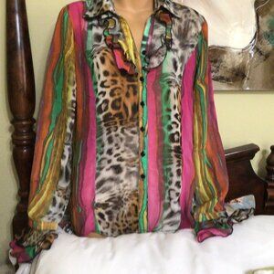 2pc Lot Blouses Size Med One Jones New York / Mechant